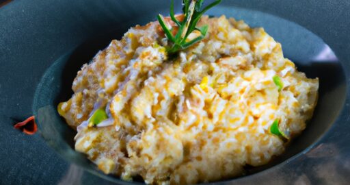 Risotto se žampiony a šlehačkou