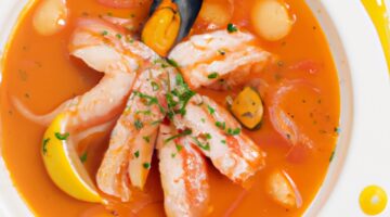 Bouillabaisse polévka s rybou.