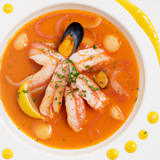 Bouillabaisse polévka s rybou.