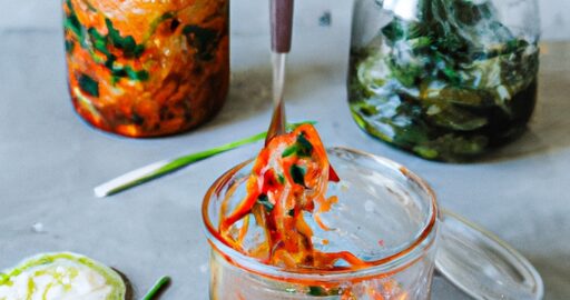 Kimchi – fermentovaná zelenina zelí.