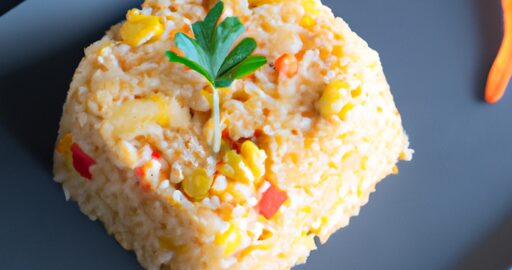 Rizoto se žampiony a sýrem.