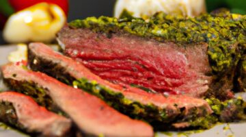 Biftek s chimichurri omáčkou.