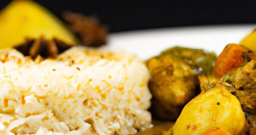 Kuřecí korma s mandlovým pyré.