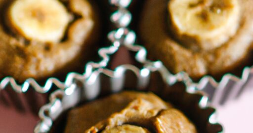 Veganské čokoládové muffiny s banány.