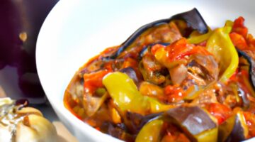 Ratatouille s lanýžovou omáčkou.