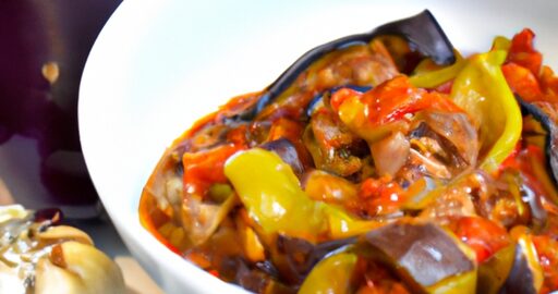 Ratatouille s lanýžovou omáčkou.