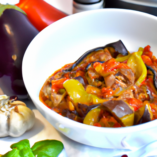 Ratatouille s lanýžovou omáčkou.