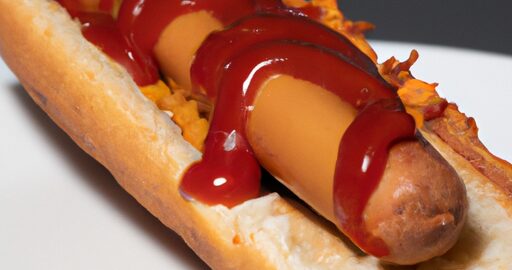 Kuřecí hot dog se slaninou.