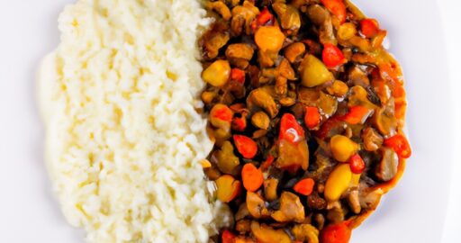 Kořeněný hovězí guláš s rýží