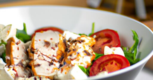 Smažený kuřecí řízek s bramborovým salátem.