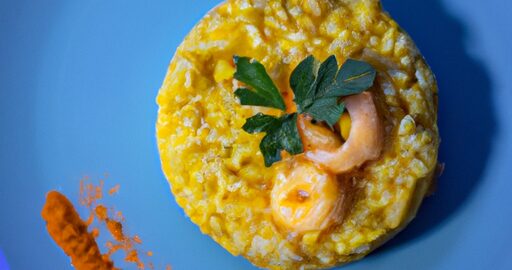 Risotto s hubami a šafránem