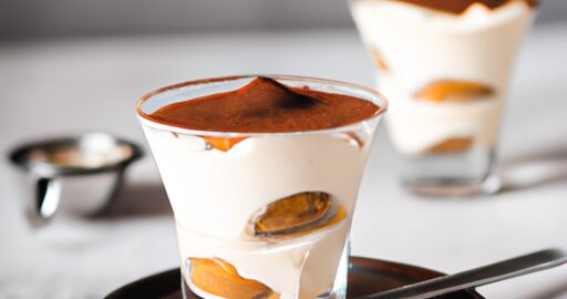 Italský tiramisu s mascarpone a kávou.