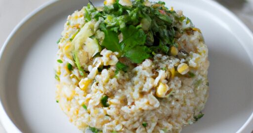 Ryžový salát se zeleninou.