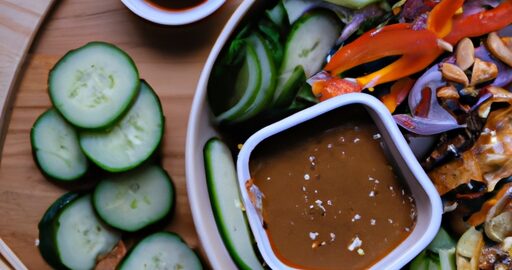 Gado gado salad with peanut dressing