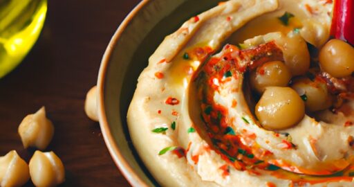 Hummus s pečeným paprikou a cizrnou