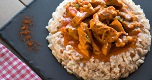 Kokosový kuřecí ragú s rýží