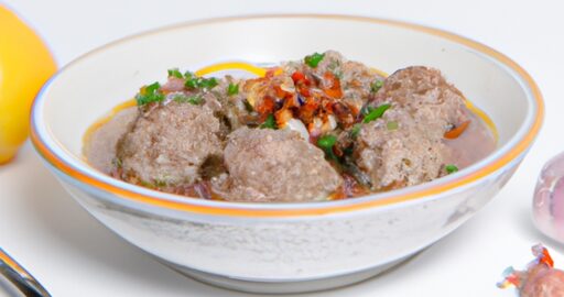 Smažený nápoj Bakso sup