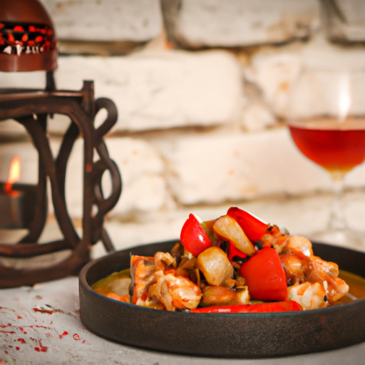 Kuře ve vině s houbami