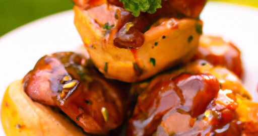 Květákové křupky s omáčkou BBQ.