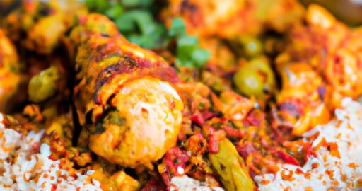 Rajčatový karahi s kuřecím masem.