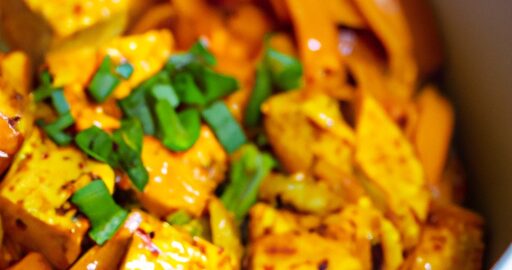 Veganské rýžové nudle s tofu