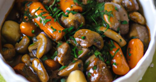 Hovězí Bourguignon se slaninou