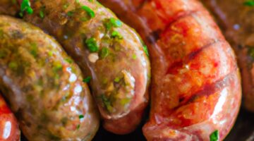 Asado s chorizem a chimichurri.