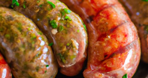 Asado s chorizem a chimichurri.