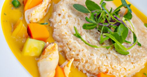 Zelený kari s grilovaným kuřecím masem