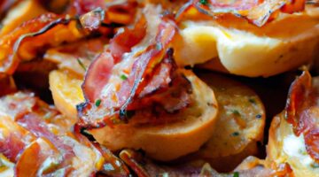 Hranolky s cheddarem a baconem