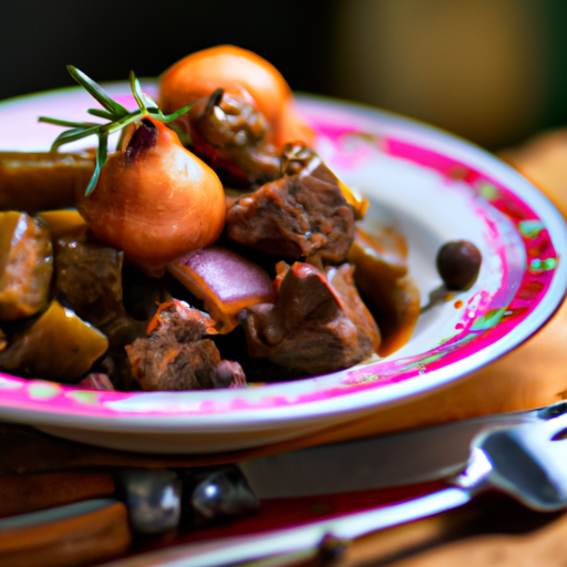 Hovězí bouguignon s červeným vínem