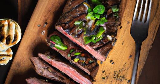 Argentinský grilovaný biftek s chimichurri.