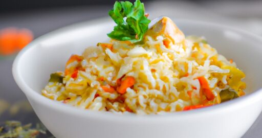 Rizotto s houbami a bazalkou