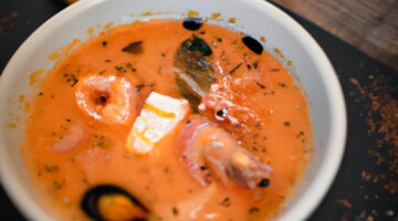 Bouillabaisse s krutony a šafránem