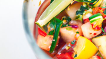 Ceviche s citrusovou omáčkou.