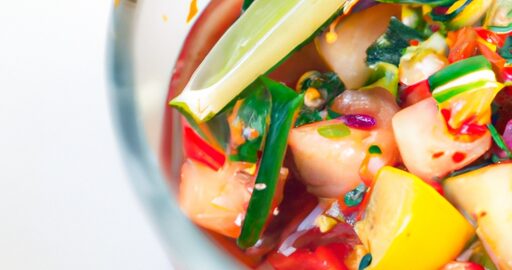 Ceviche s citrusovou omáčkou.