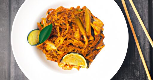 Smažené indonéské nudle s kuřecím masem