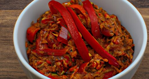 Plněná paprika s rýží a mletým masem.