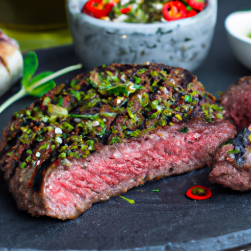 Argentinské biftečky s chimichurri.