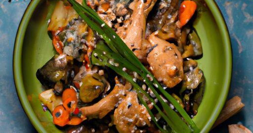 Kořeněná thajská polévka s kuřecím masem