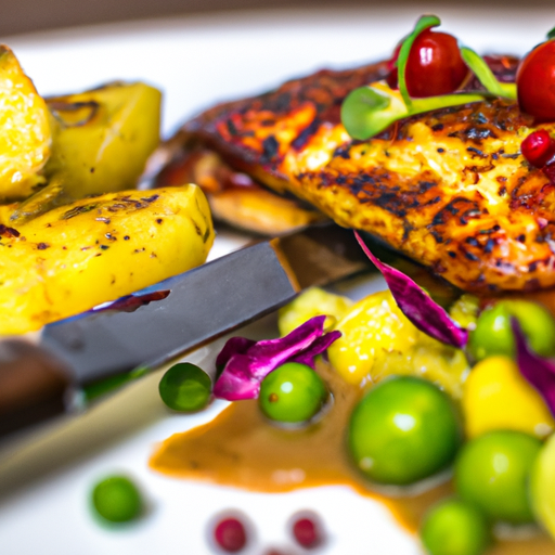 Kuře na grilu s piri piri.