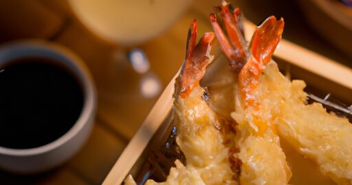 Tempura z krevet s rýží