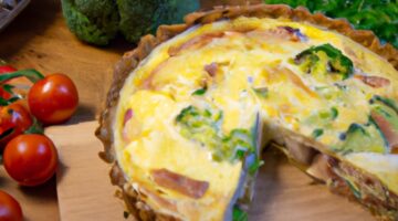 Sýrové quiche s šunkou a brokolicí