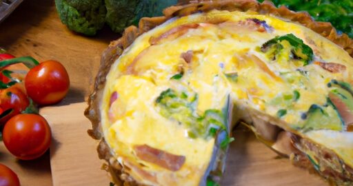 Sýrové quiche s šunkou a brokolicí