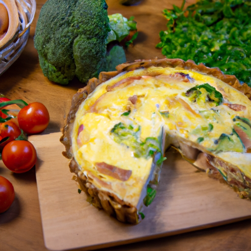 Sýrové quiche s šunkou a brokolicí