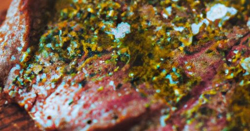 Steak s chimichurri omáčkou.