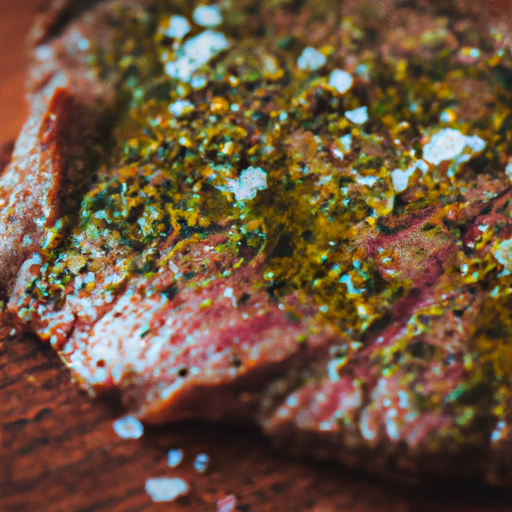 Steak s chimichurri omáčkou.