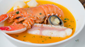 Bouillabaisse – rybí polévka s rajčaty.