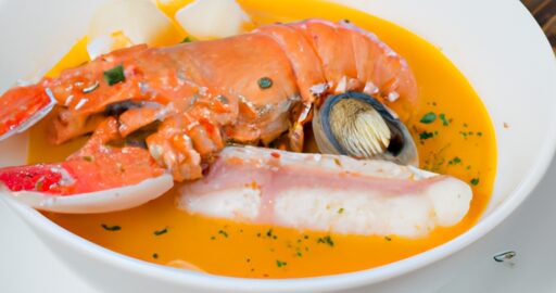 Bouillabaisse – rybí polévka s rajčaty.