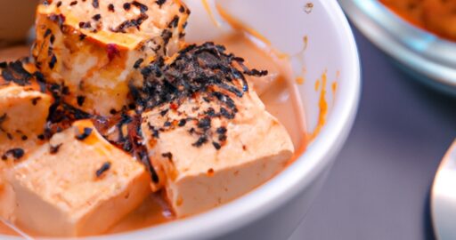 Křupavé tofu s kořeněnou krustou.